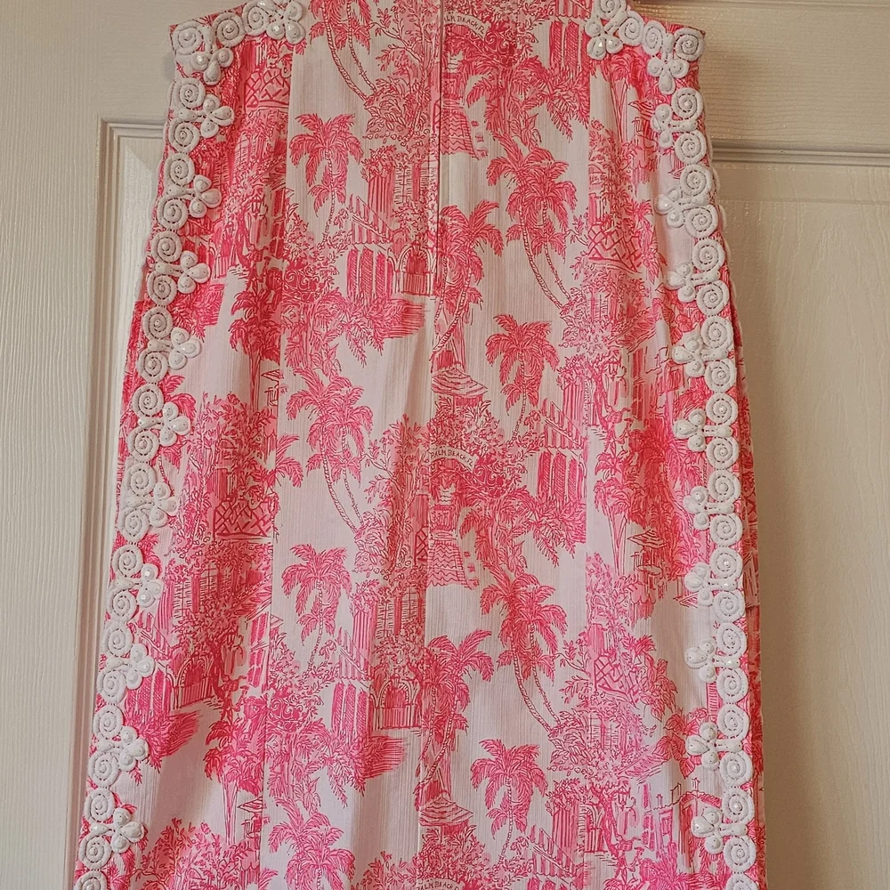 Lilly Pulitzer Pink HARLYN MAXI ROMPER 65TH Anniversary Toile- Size 6 - Picture 6 of 13